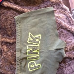 Olive Green PINK shorts.